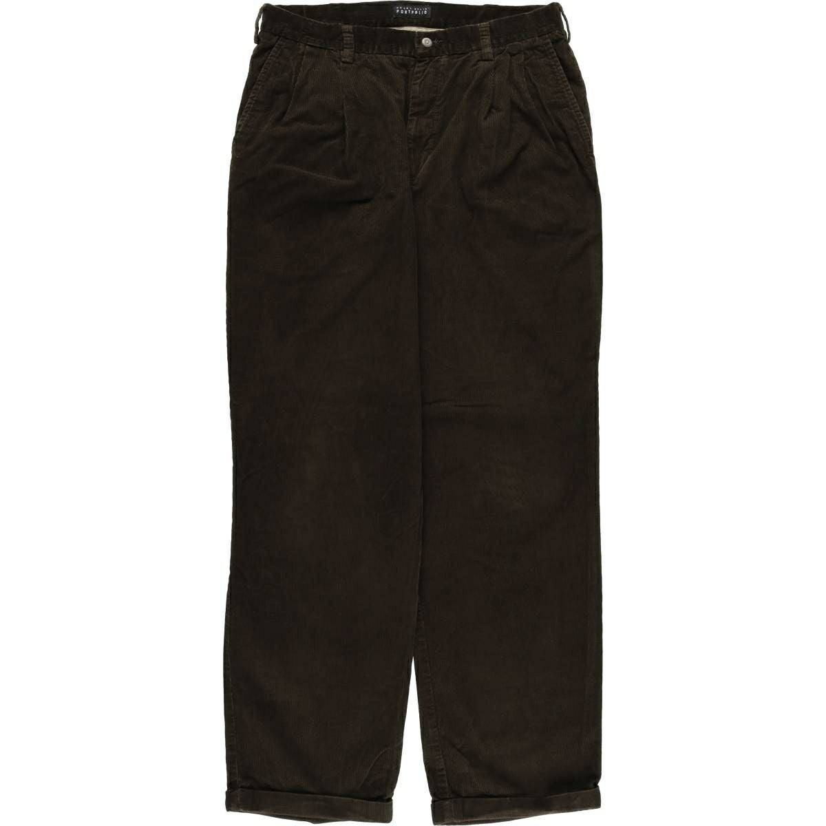 古着 ペリーエリス PERRY ELLIS ツータック スラックスパンツ メンズ