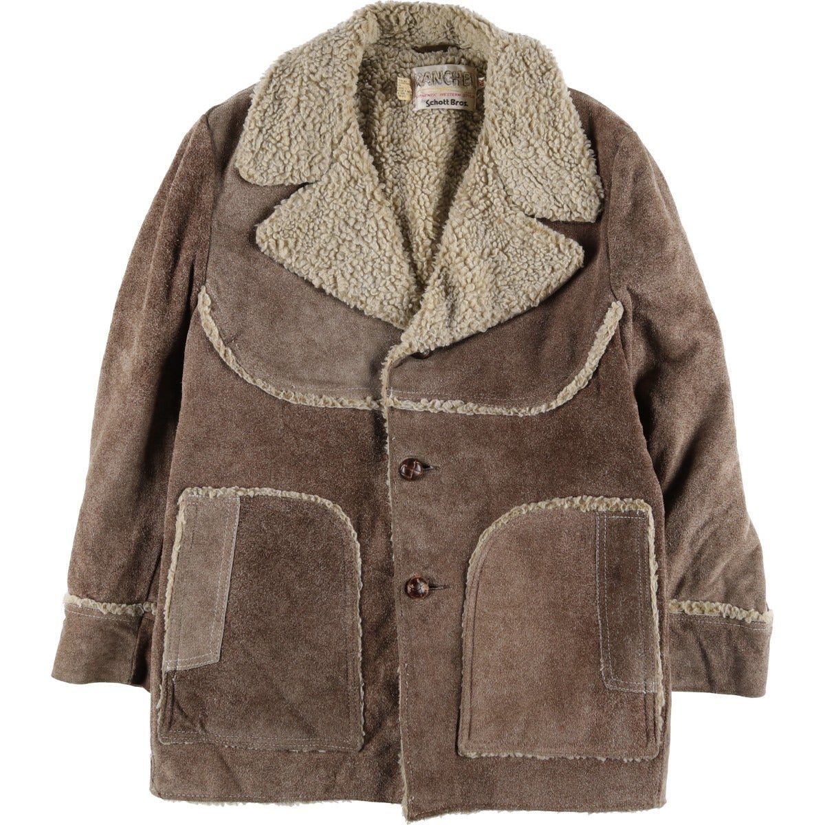 古着 70年代 ショット SCHOTT RANCHER ランチコート スエードボア
