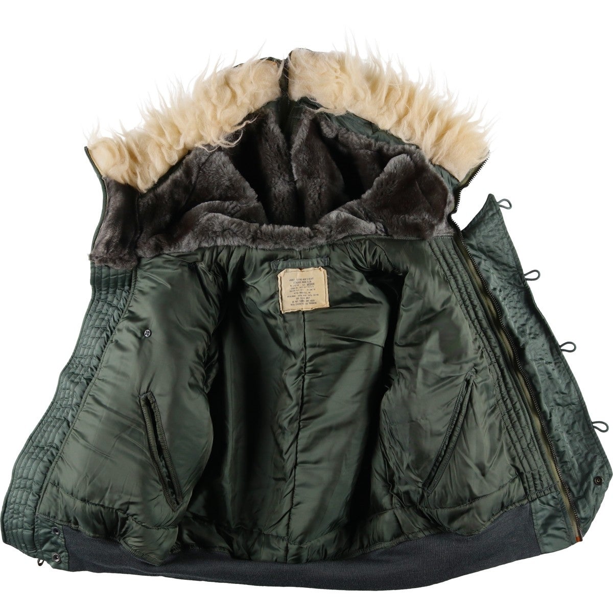 古着 70年代 米軍実品 N-2B 中綿入り ミリタリー フライトジャケット