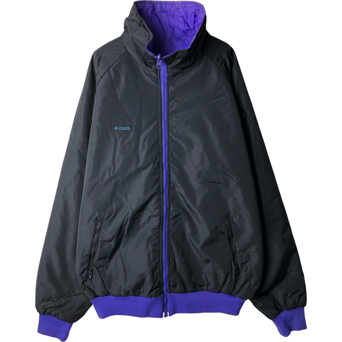 古着 90年代 コロンビア Columbia 白タグ リップストップ 中綿