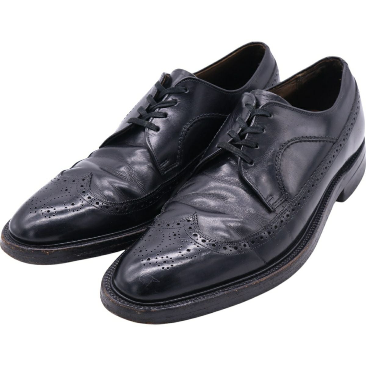 90sデッドClarks SANDERS製セミブローグシューズ 古着 90年代 サンダース Sanders ストレートチップシューズ 英国製 10M
