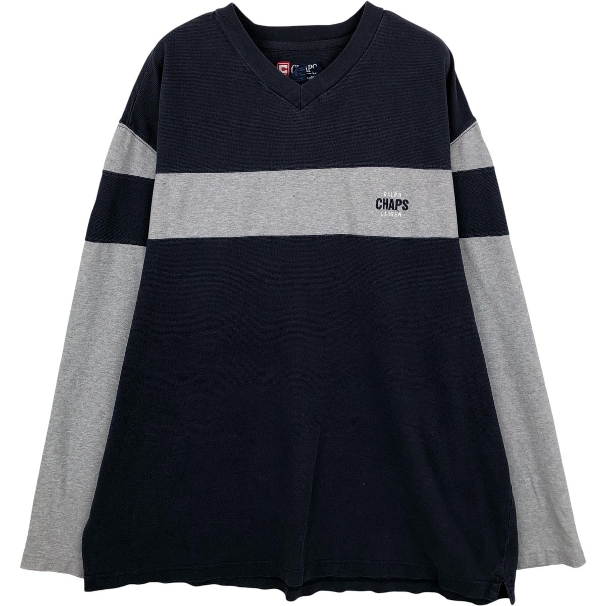 古着 ラルフローレン Ralph Lauren CHAPS チャップス Vネック コットン