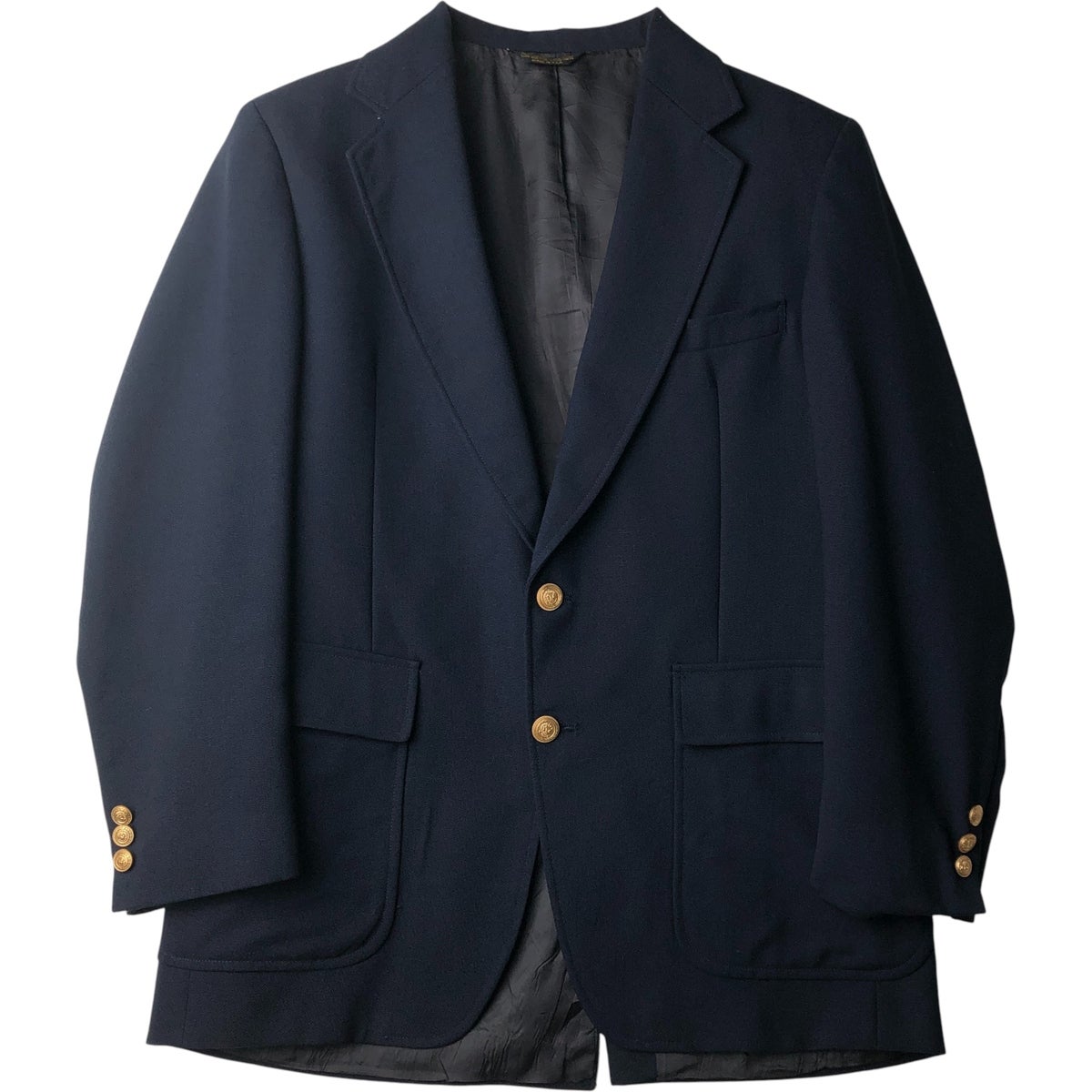 古着 80～90年代 KUPPENHEIMER ダブルブレスト ピークドラペル 紺