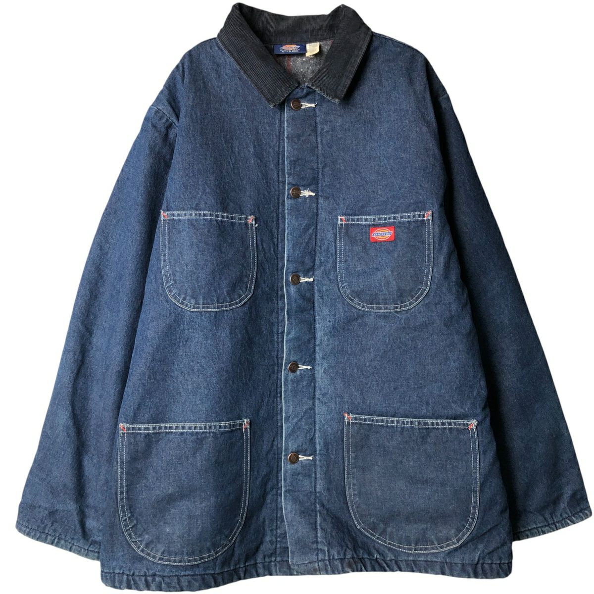 古着 90年代 ディッキーズ Dickies デニムカバーオール メンズXL相当