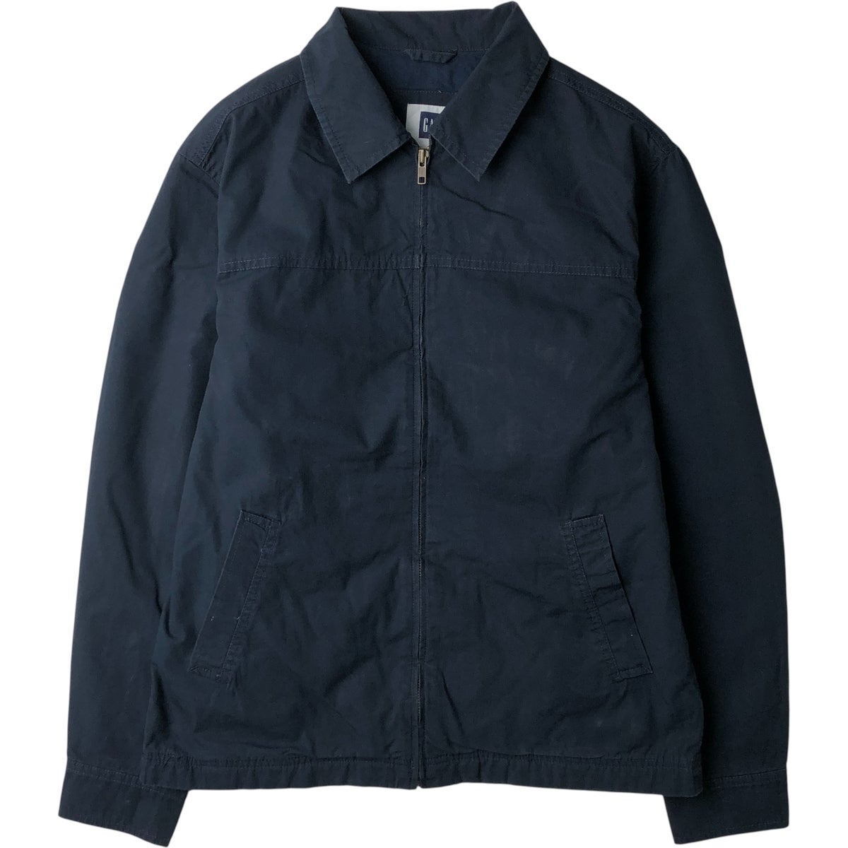 ギャップ 00s GAP ナイロン コットン ドリズラー ジャケット L 紺 90s - OLD GAP オールドギャップ ドリズラージャケット ナイロン 紺