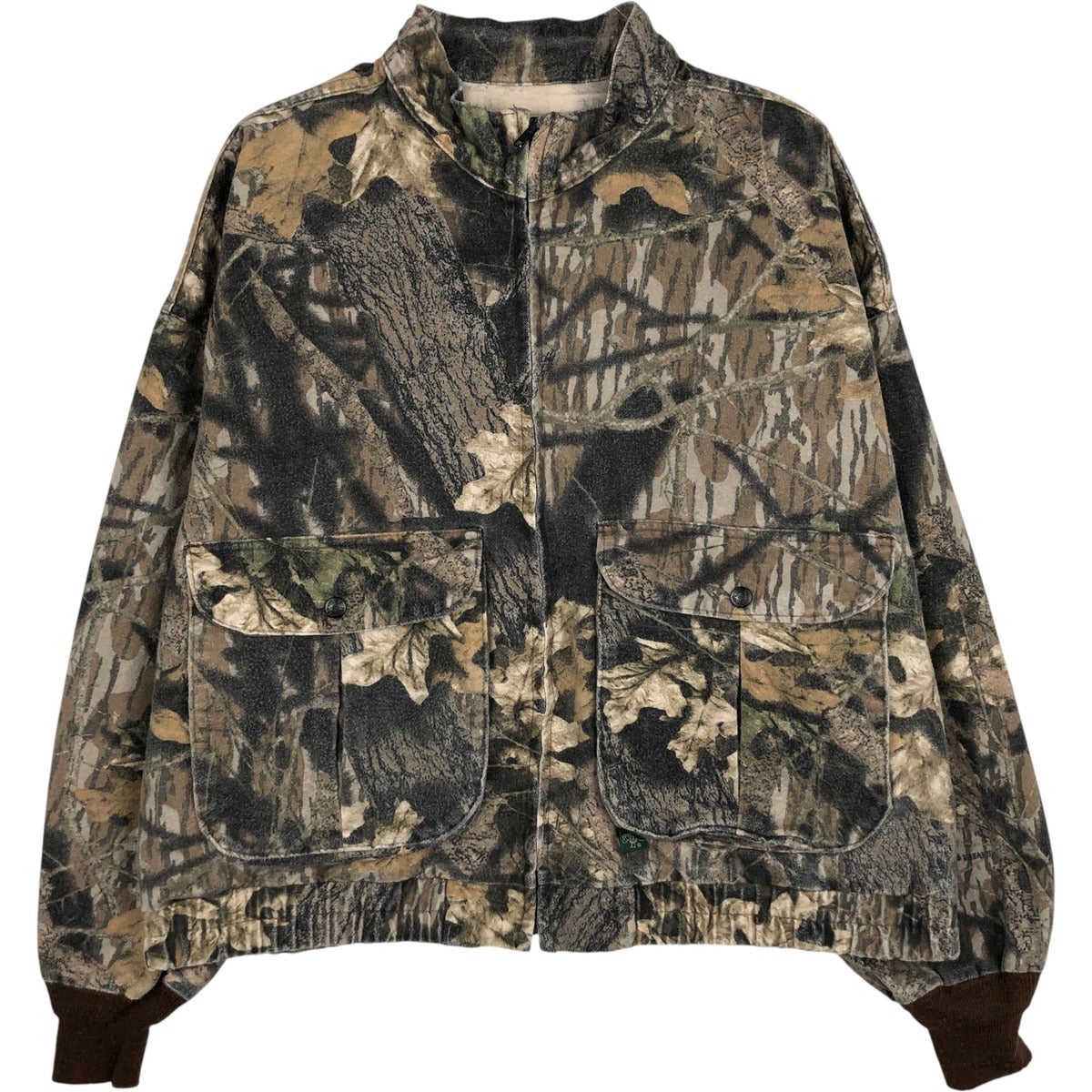 古着 ジャージーズ Jerzees 迷彩柄 リアルツリーカモ コットンブルゾン