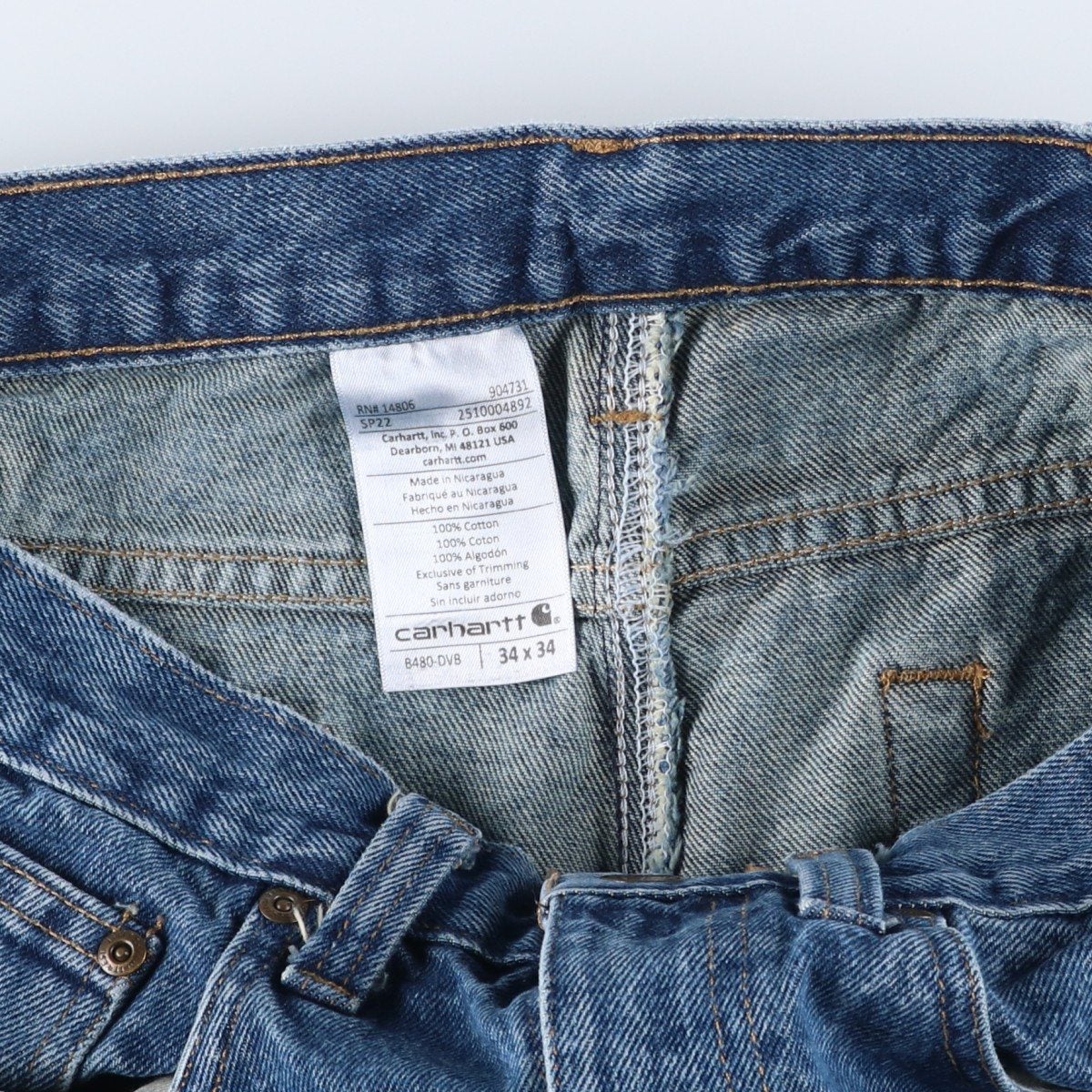 古着 カーハート Carhartt テーパードデニムパンツ メンズw34相当/eaa617049 古着 カーハート Carhartt テーパードデニムパンツ メンズw34相当
