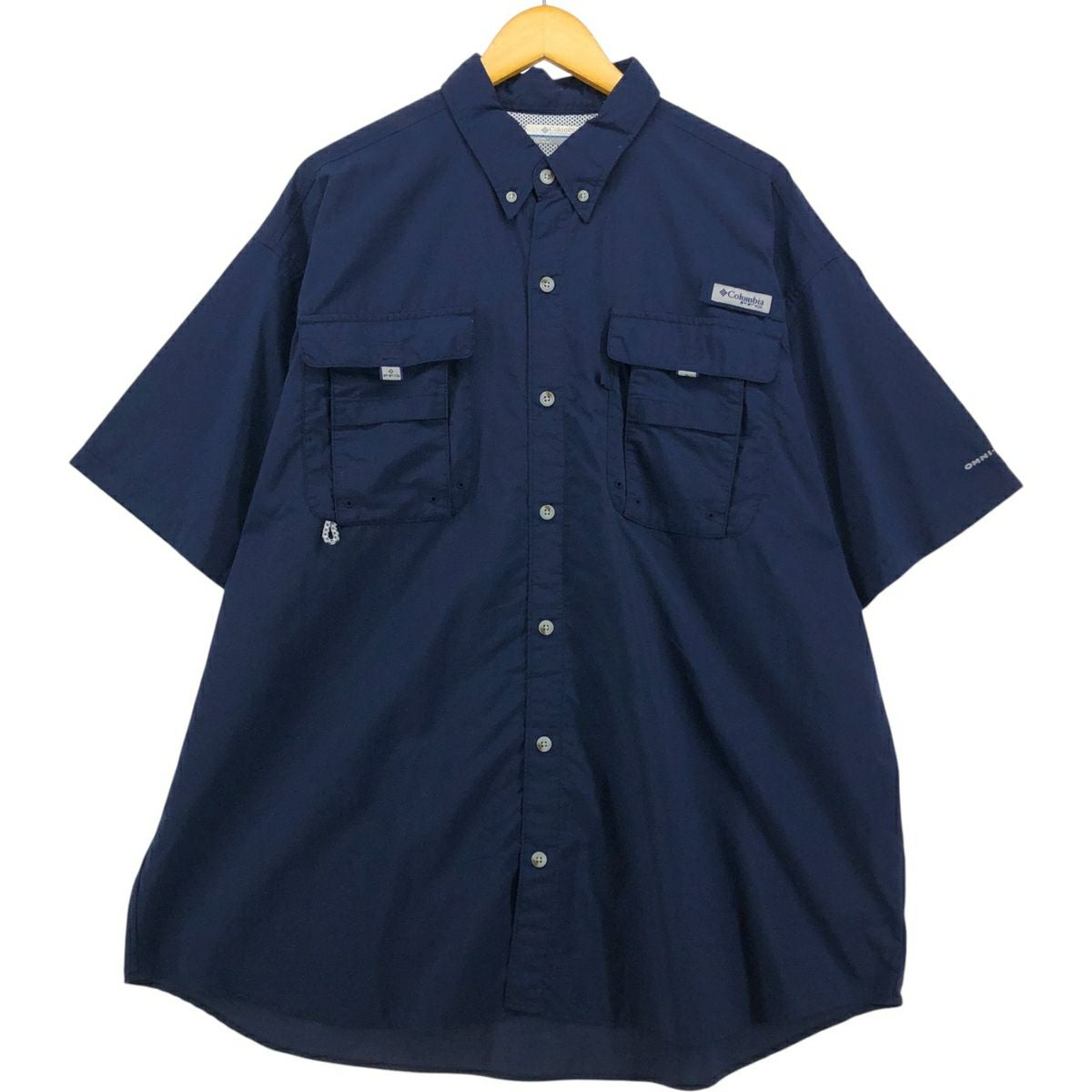 古着フィッシング　シャツ 古着 コロンビア Columbia PFG ボタンダウン 半袖 フィッシングシャツ