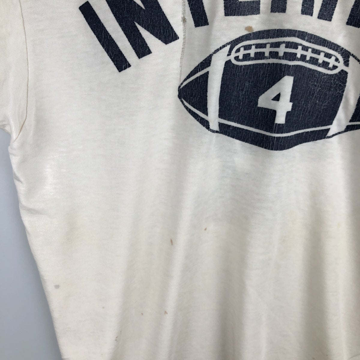 古着 80年代 チャンピオン Champion トリコタグ Vネック フットボールT