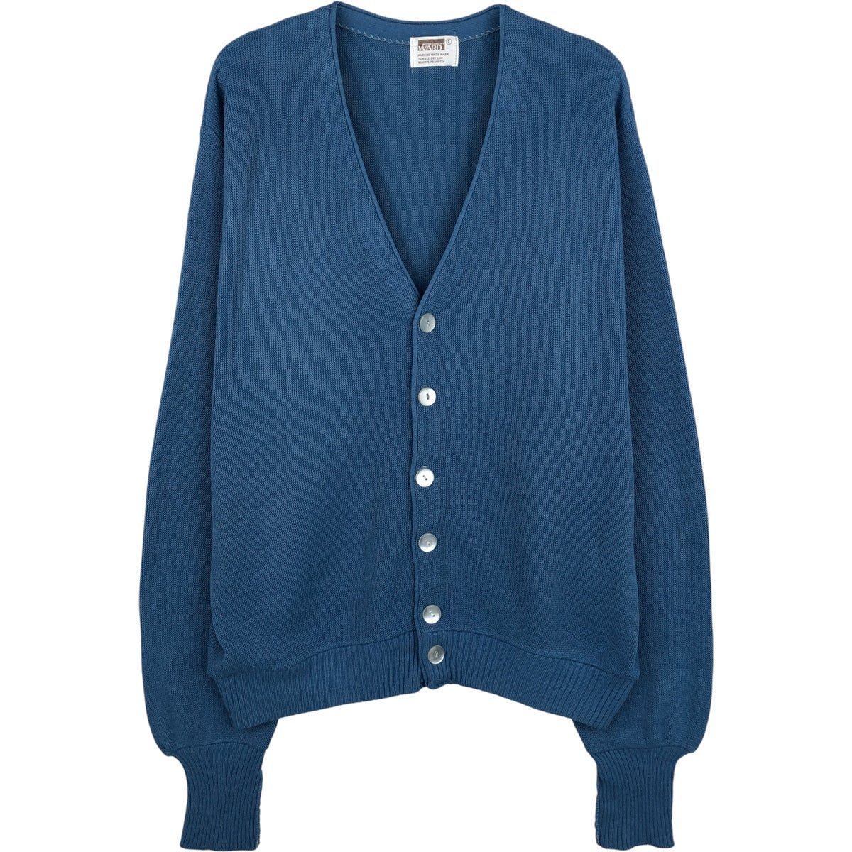 古着 70年代 Jockey モヘア混 アクリルニットカーディガン メンズM相当