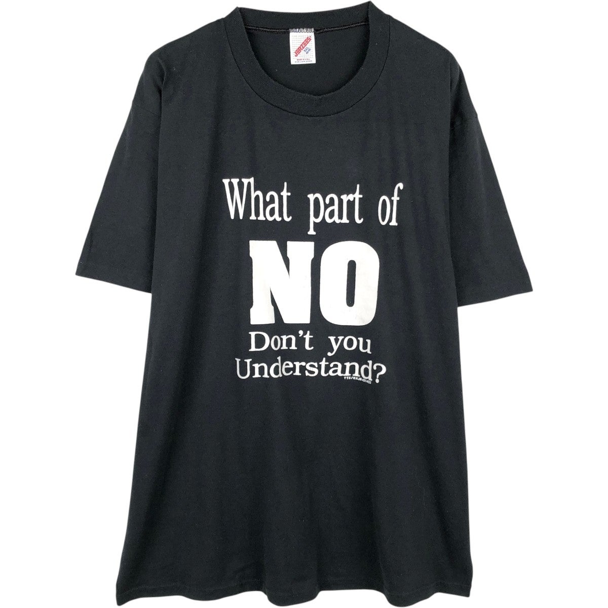 古着 80～90年代 ジャージーズ Jerzees メッセージプリントTシャツ USA