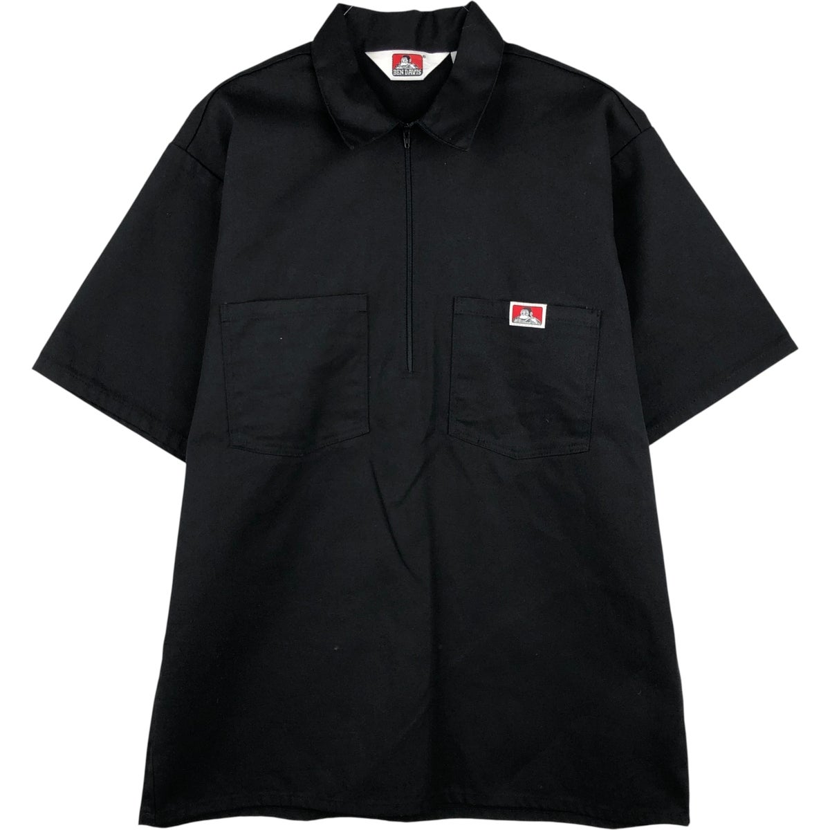 古着 90年代 ベンデイビス BEN DAVIS ハーフジップ プルオーバー 半袖