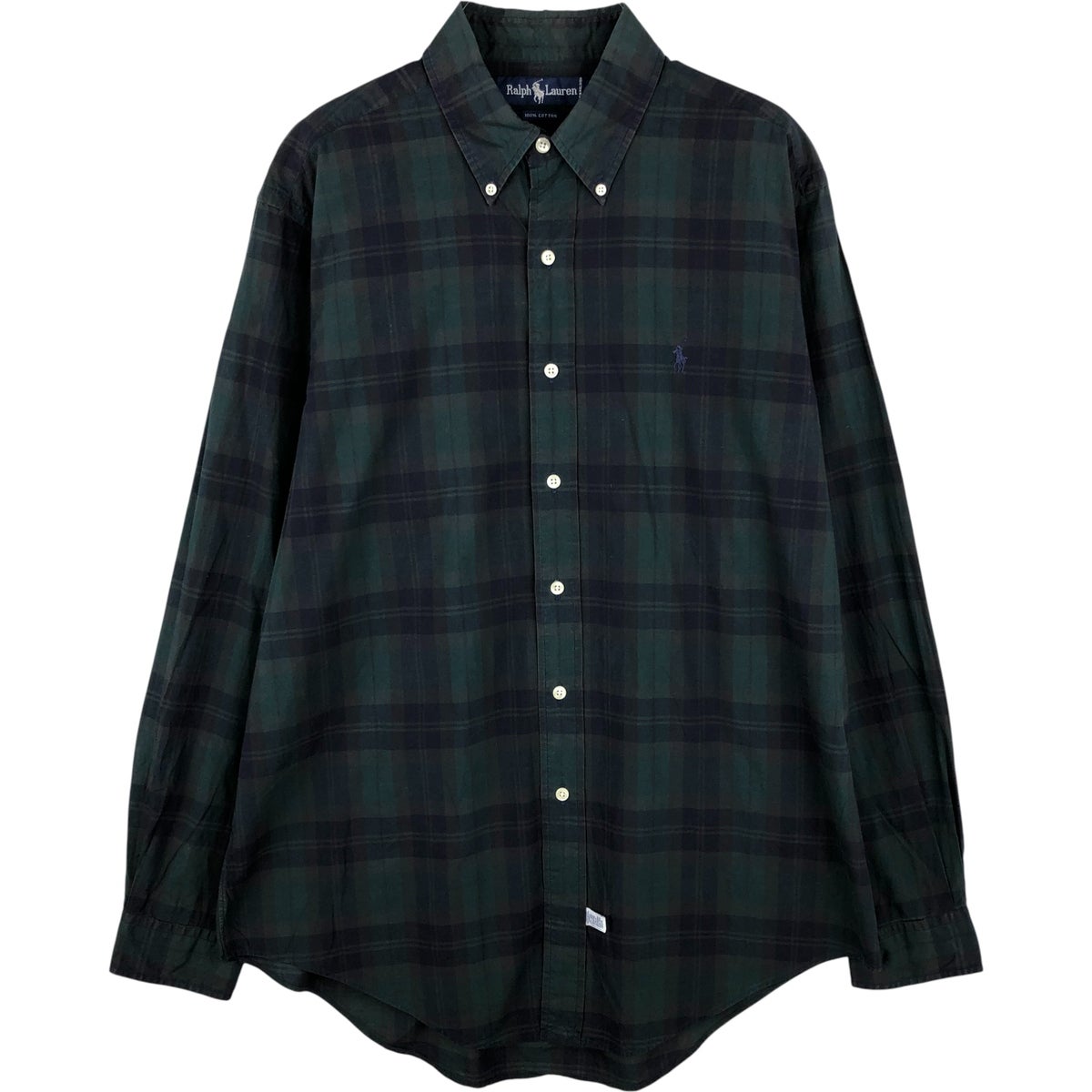 古着 ラルフローレン Ralph Lauren ブラックウォッチチェック 長袖