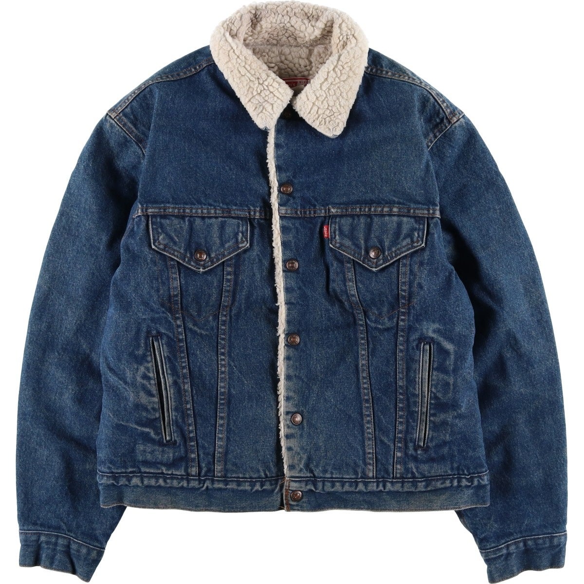 古着 70年代 リーバイス Levis ランチコート デニムボアジャケット USA