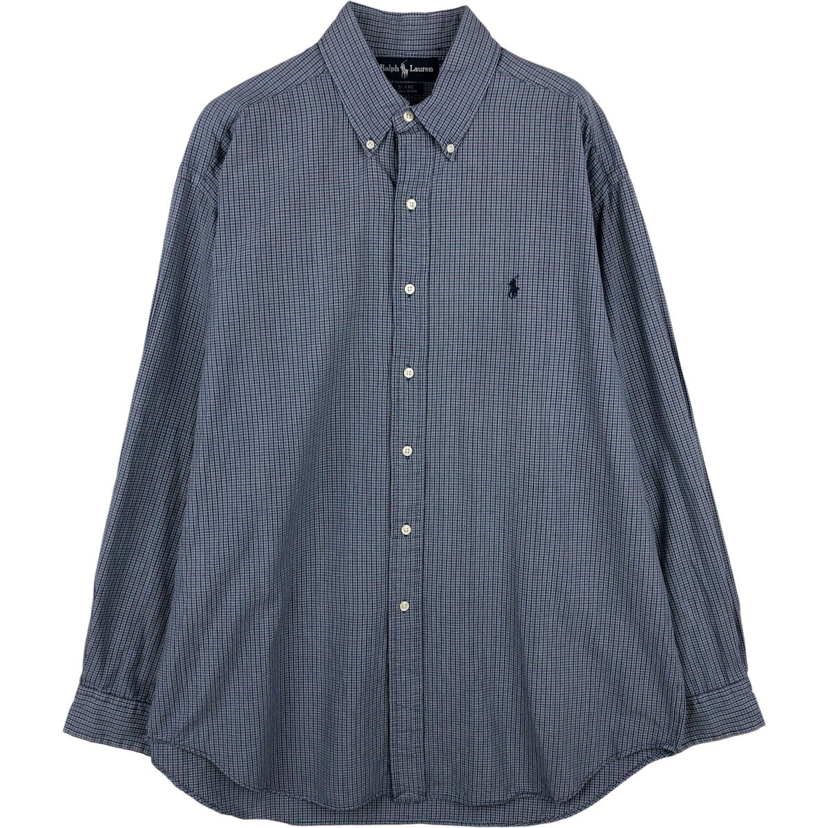 古着 ラルフローレン Ralph Lauren BLAIRE 長袖 ボタンダウンチェック