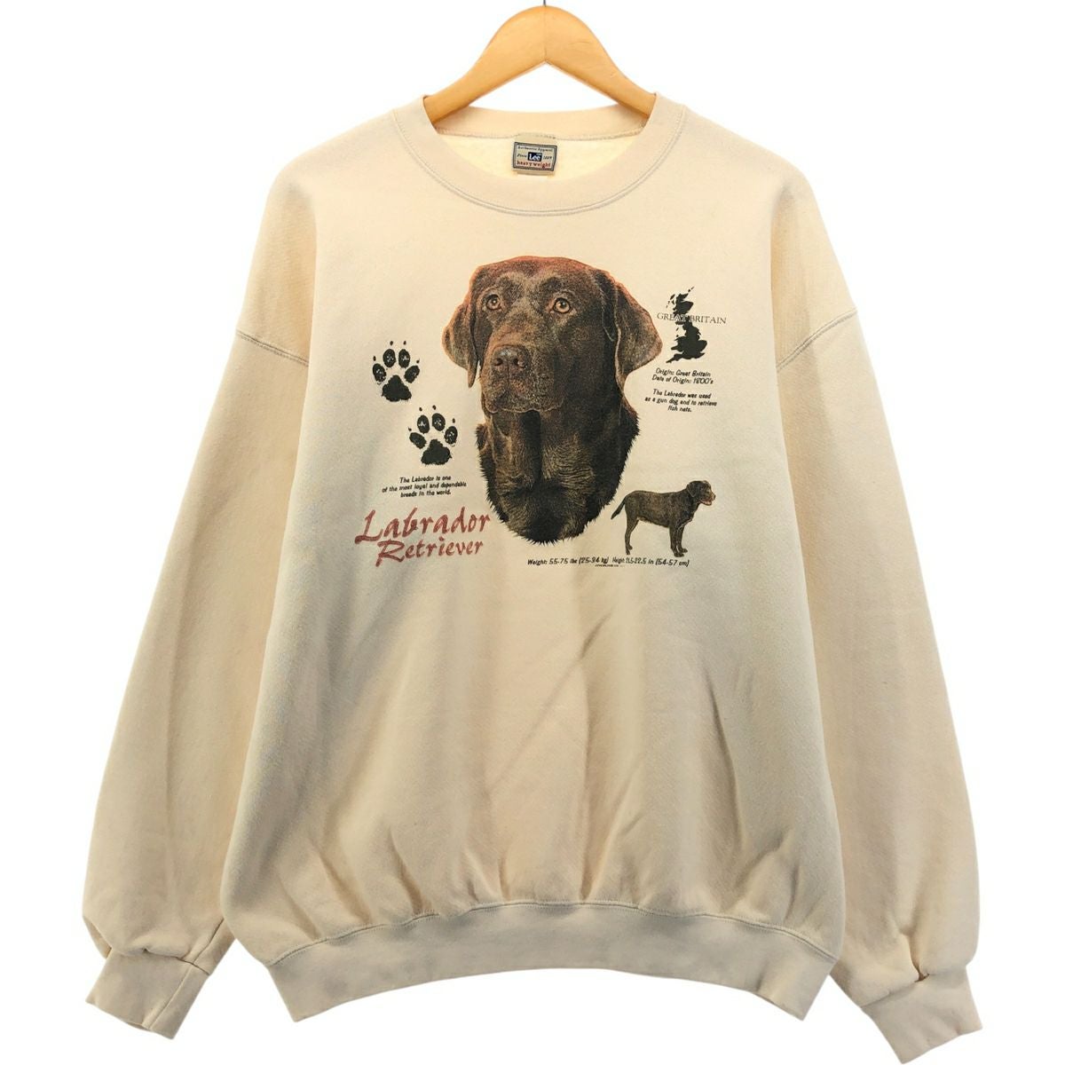 古着 90年代 リー Lee heavy weight 犬柄 Labrador Retriever