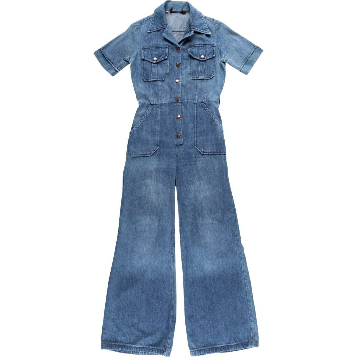 古着 70年代 APPAREL INTERNATIONAL 総柄 長袖 シャツ レディースS相当