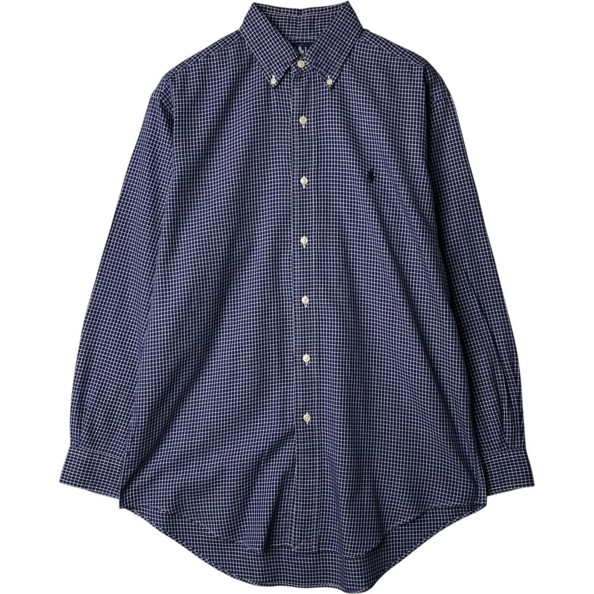 古着 ラルフローレン Ralph Lauren BLAKE 長袖 ボタンダウンストライプ