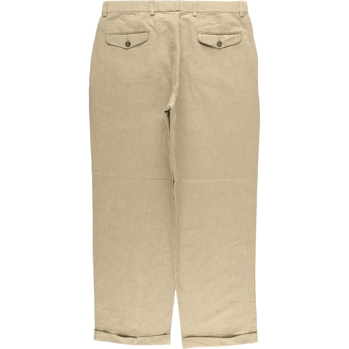 美品 DOCKERS リネンコットン パンツ 2プリーツ W32L30ドッカーズ 古着 ドッカーズ DOCKERS PREMIUM ツータック リネンパンツ スラックス