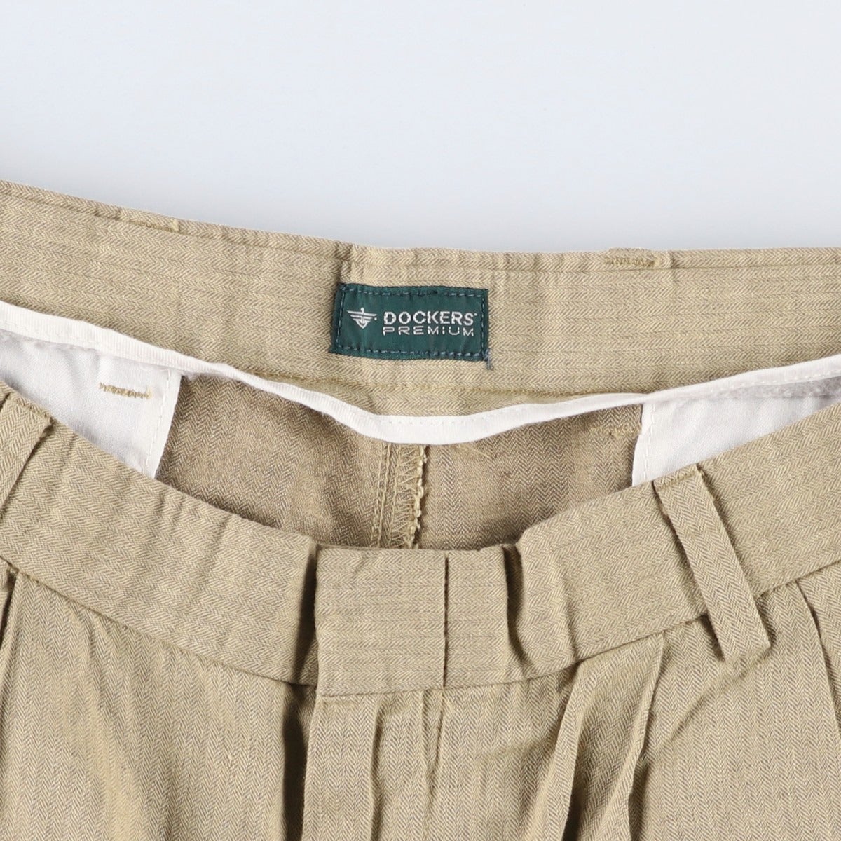 古着 ドッカーズ DOCKERS PREMIUM ツータック リネンパンツ スラックス