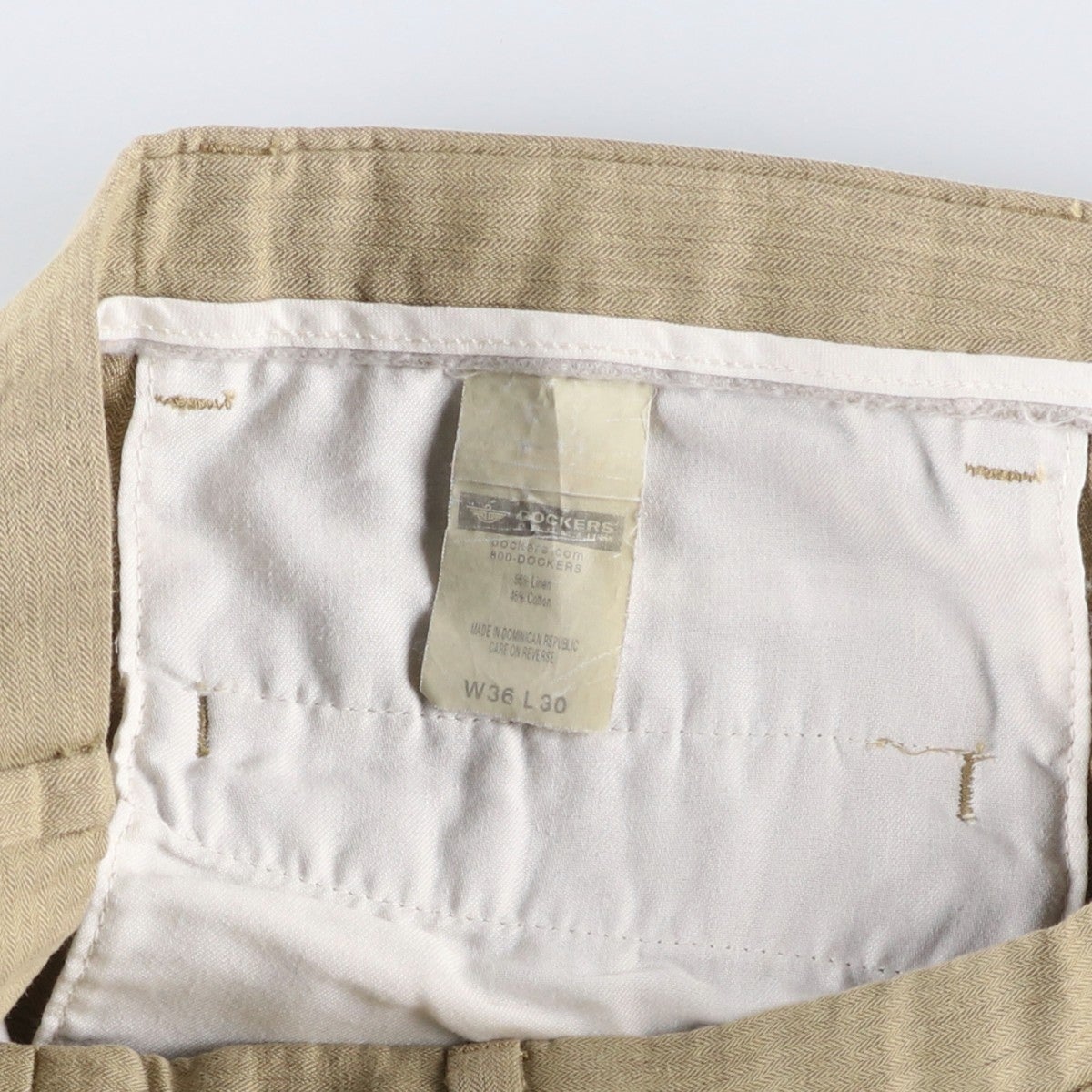 古着 ドッカーズ DOCKERS PREMIUM ツータック リネンパンツ スラックス メンズw35相当/eaa616385 古着 ドッカーズ DOCKERS PREMIUM ツータック リネンパンツ スラックス