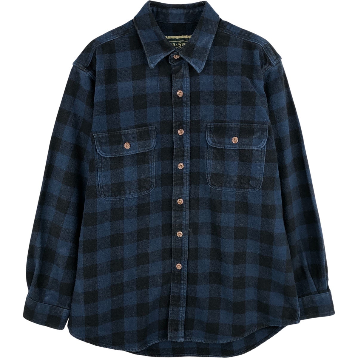 古着 フィールドアンドストリーム FIELD&STREAM オンブレチェック 長袖