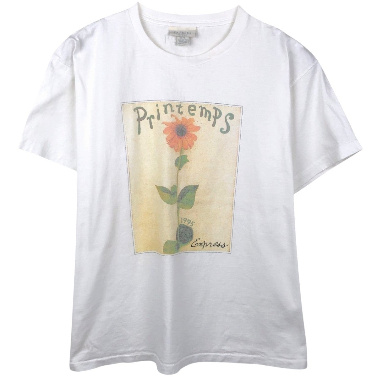 古着 90年代 Rel e vant products ボタニカル柄 プリントTシャツ USA製