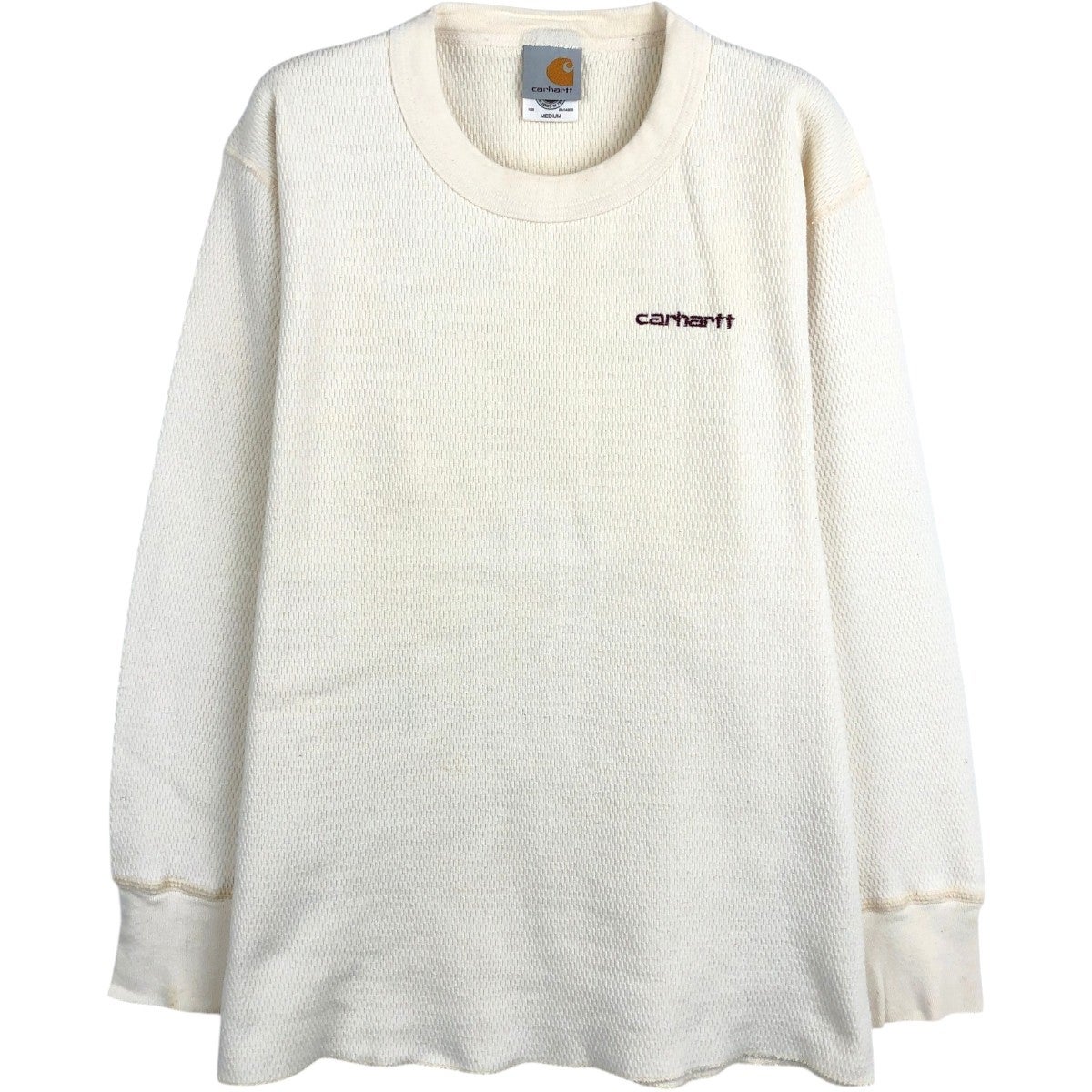 古着 カーハート Carhartt サーマルロンT ワッフル メンズL相当