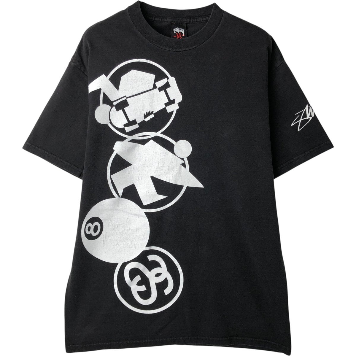 古着 ステューシー STUSSY ドクロ柄 スカル柄 サーフ スケートTシャツ
