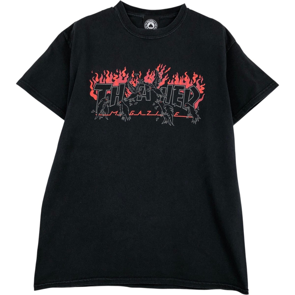 古着 スラッシャー THRASHER ファイヤーパターン サーフ スケートT