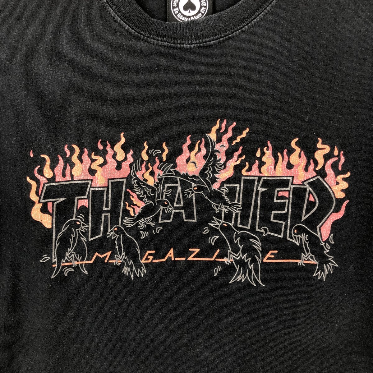 古着 スラッシャー THRASHER ファイヤーパターン サーフ スケートT