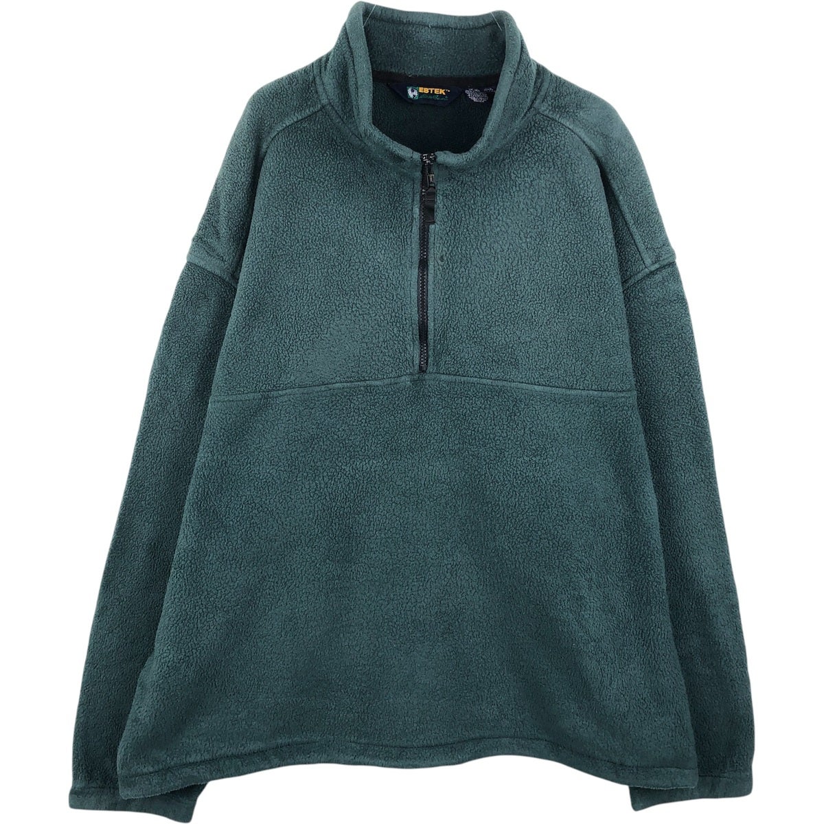 古着 エディーバウアー Eddie Bauer 総柄 ハーフジップ フリースプル