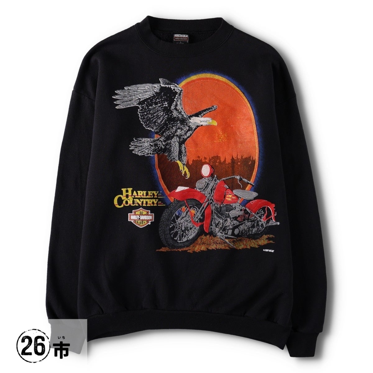 古着 90年代 ハーレーダビッドソン Harley-Davidson 鷲柄 イーグル柄