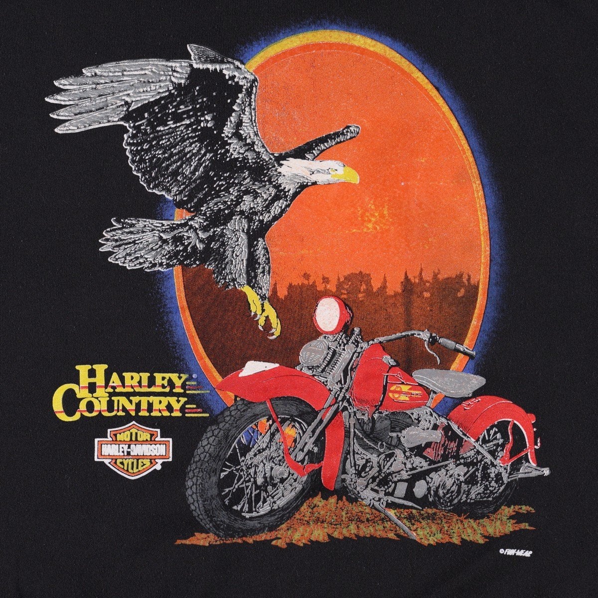 古着 90年代 ハーレーダビッドソン Harley-Davidson 鷲柄 イーグル柄