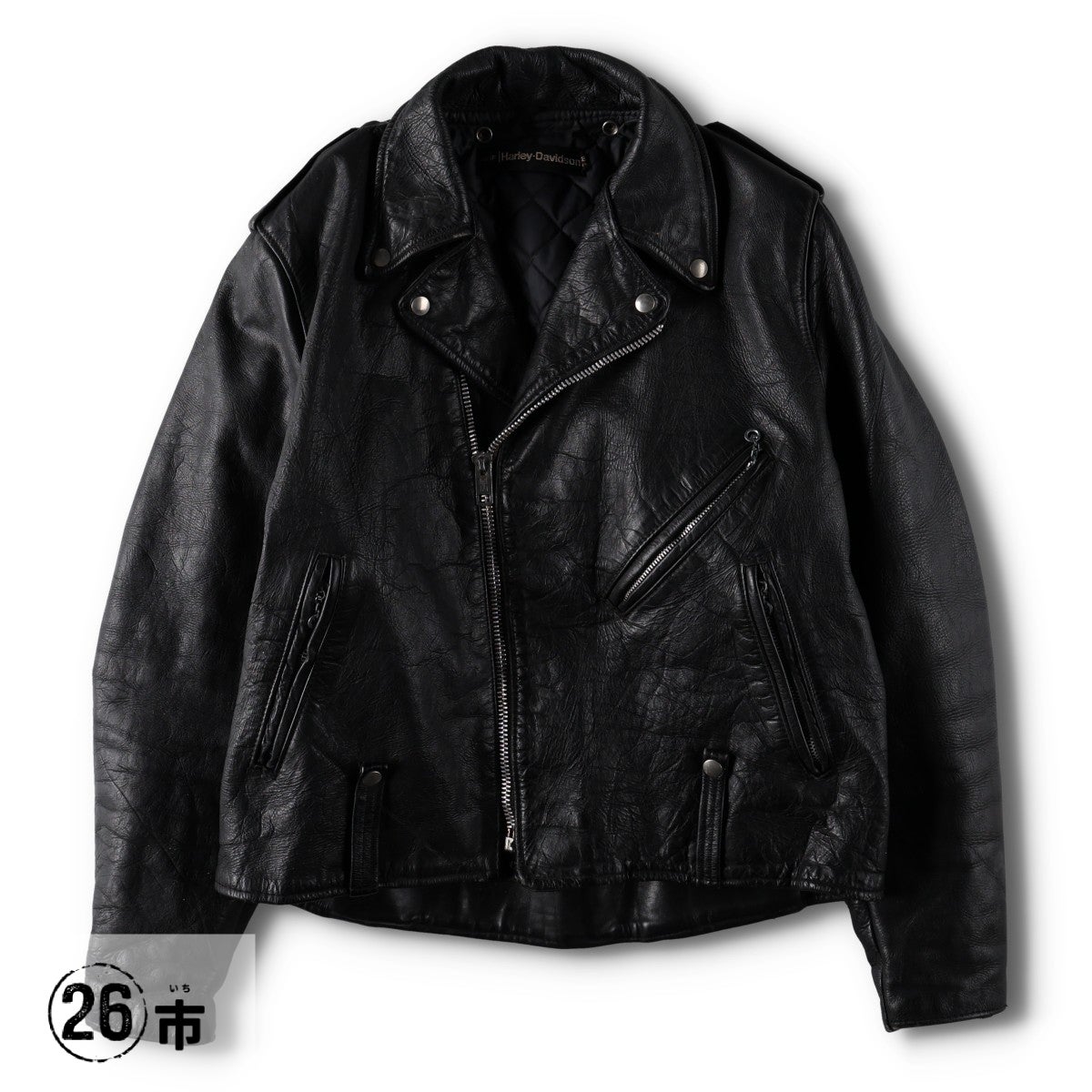 ハーレーダビッドソン 本革ヴィンテージ ダブルライダースジャケット 古着 70年代 ハーレーダビッドソン Harley-Davidson AMF ダブル