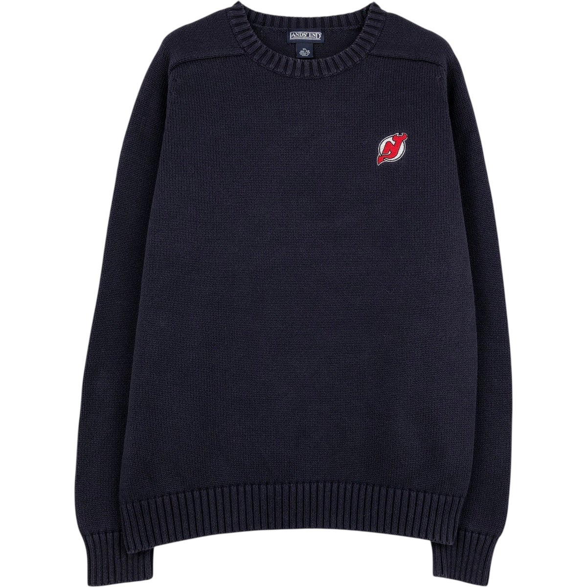 古着 90年代 ランズエンド LANDS END ヘンリーネック 半袖 ボーダーT