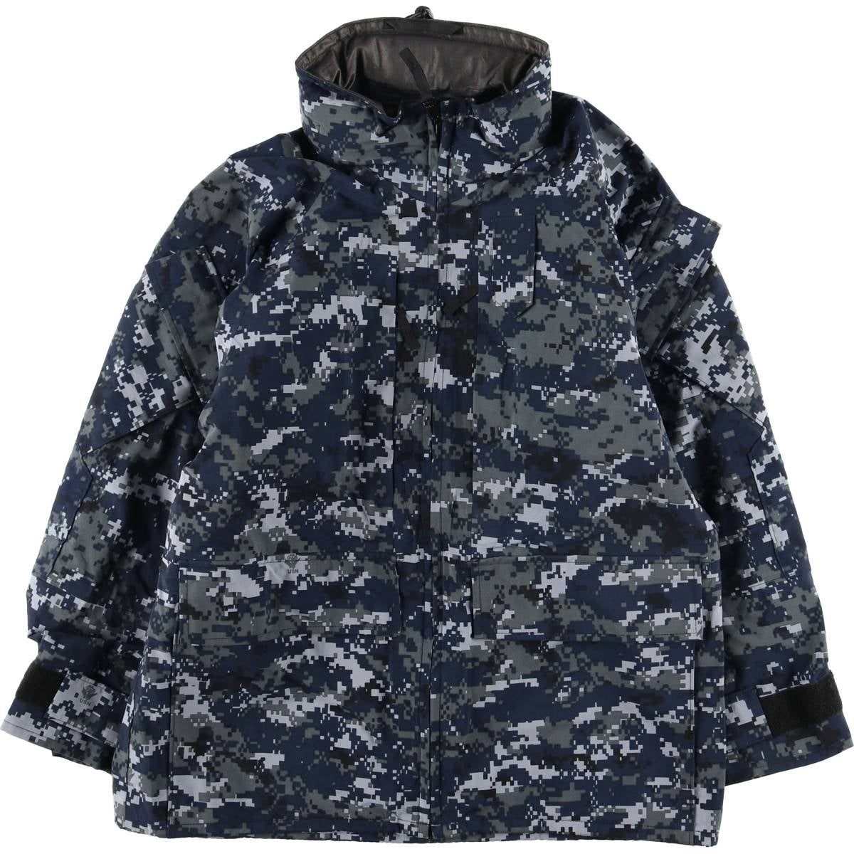 U.S. NAVY 迷彩 ミリタリージャケット M-R 古着 00年代 米軍実品 迷彩柄 NWU デジタルカモ ミリタリー ゴアテック