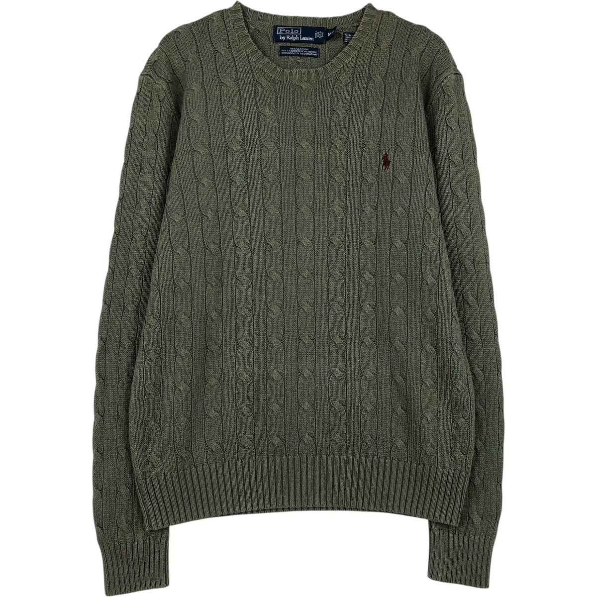 古着 ラルフローレン Ralph Lauren POLO by Ralph Lauren ケーブル編み