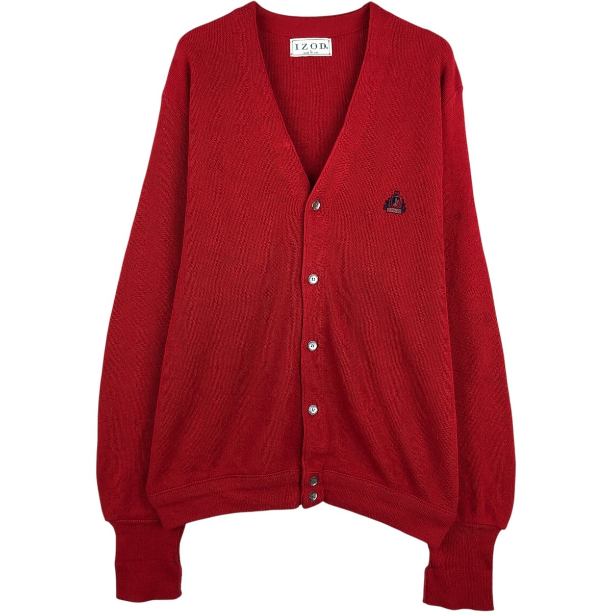 古着 90年代 IZOD アクリルニットカーディガン USA製 メンズL相当