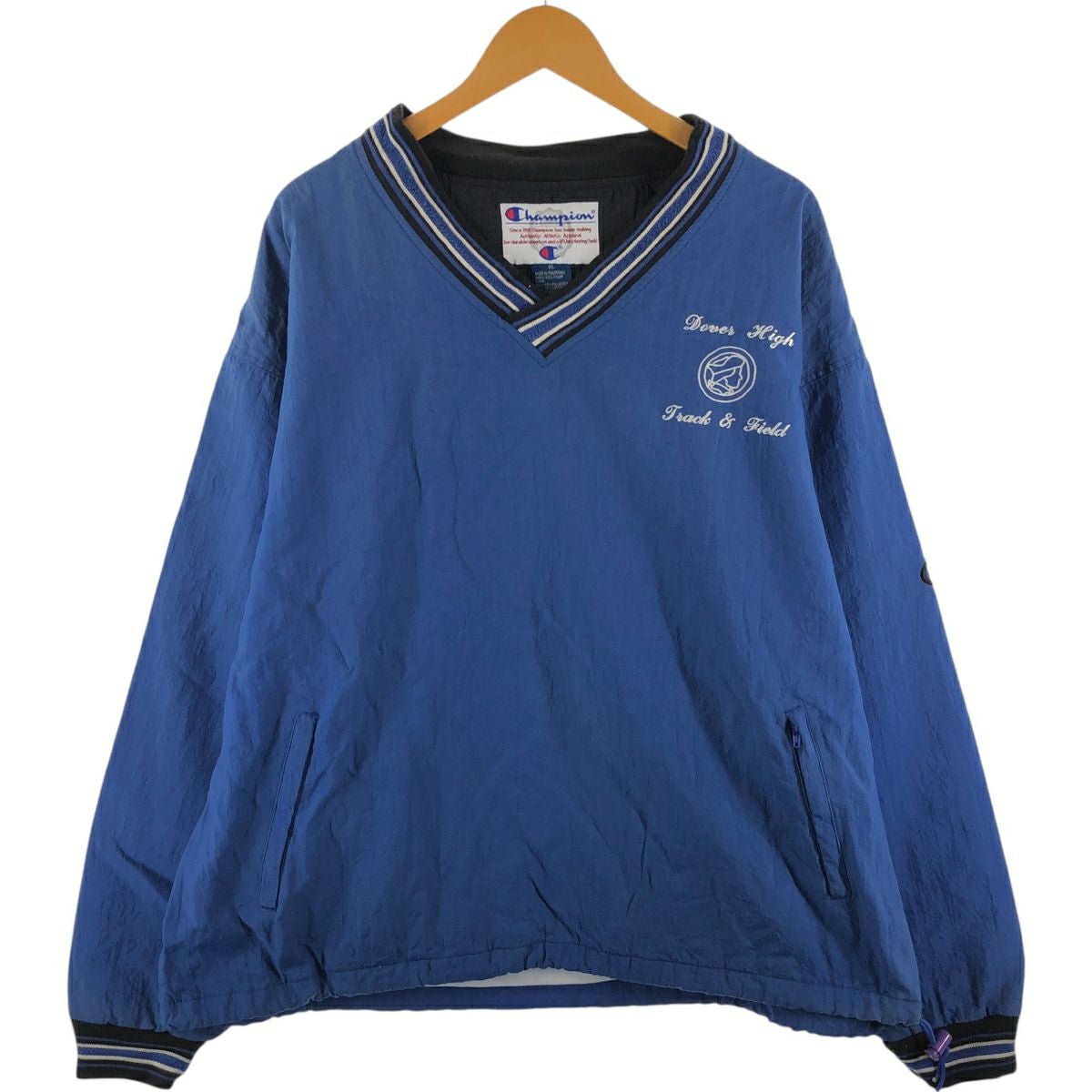 古着 90年代 チャンピオン Champion Vネック ナイロンプルオーバー