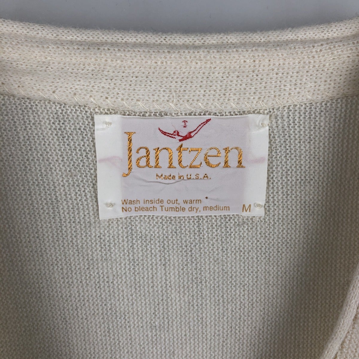 古着 ジャンセン Jantzen アクリルニットカーディガン USA製 メンズM