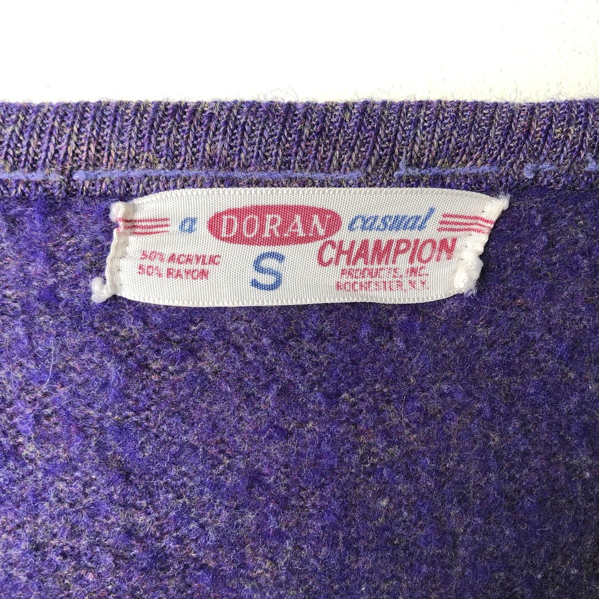 古着 60～70年代 チャンピオン Champion DORAN Vネック WISCONSIN