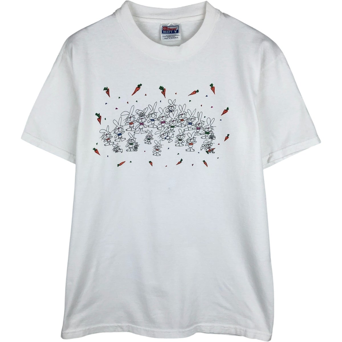古着 90年代 ヘインズ Hanes BEEFY-T 青タグ アートTシャツ USA製