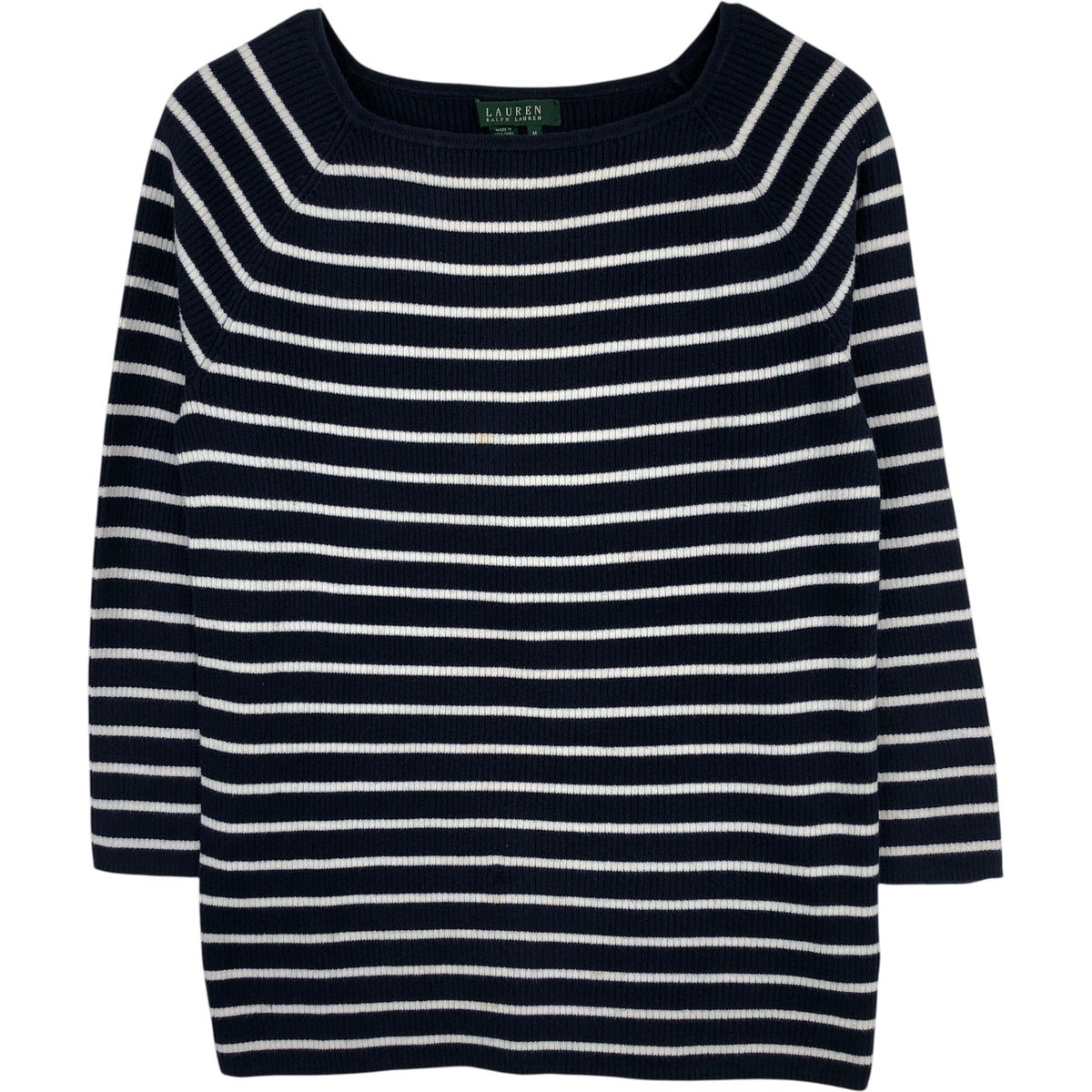 古着 ラルフローレン Ralph Lauren LAUREN ローレン リブ編み Vネック