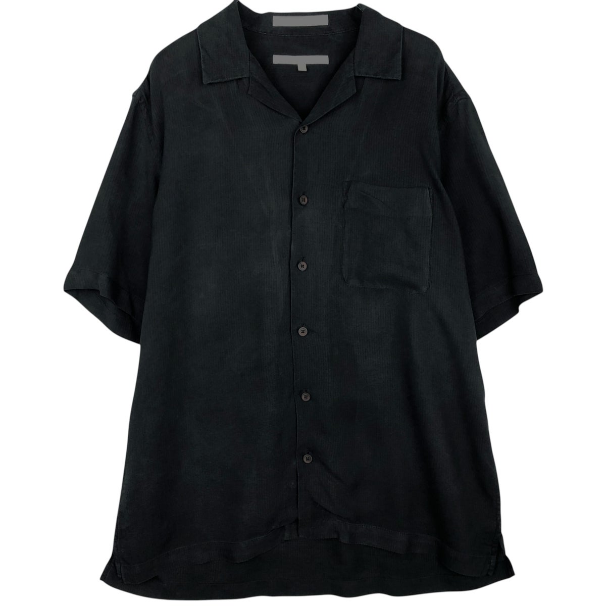 ✨トムフォード期✨ヴィンテージ★ペリーエリス★ブラック★半袖シャツ★シルク 古着 ペリーエリス PERRY ELLIS 半袖 オープンカラー シルクシャツ