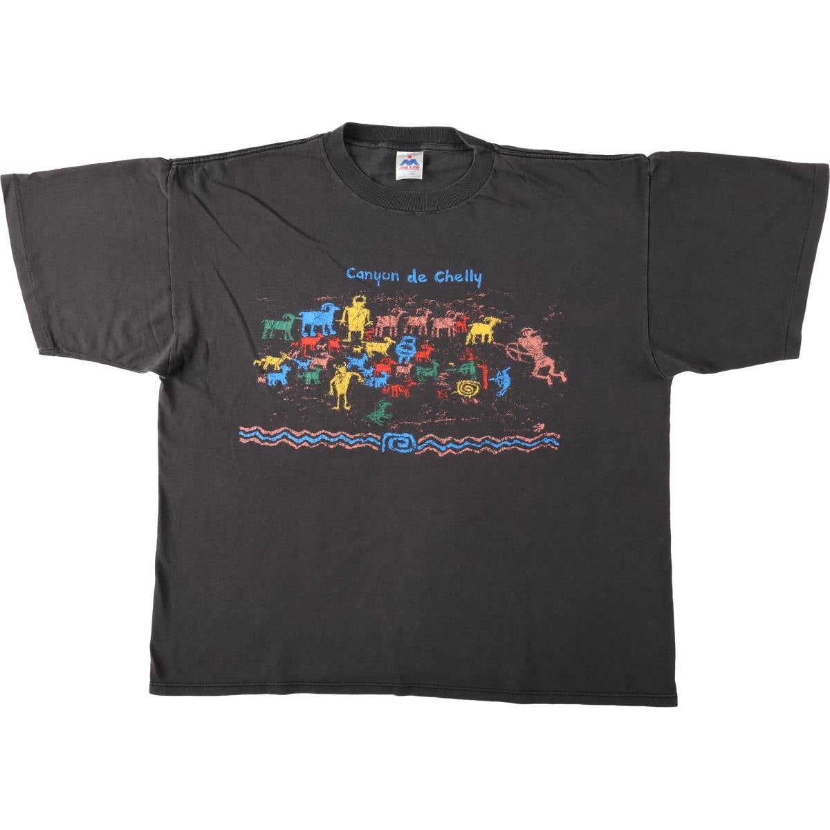 古着 90年代 PLATINUM PLUS プリントTシャツ USA製 メンズXL相当