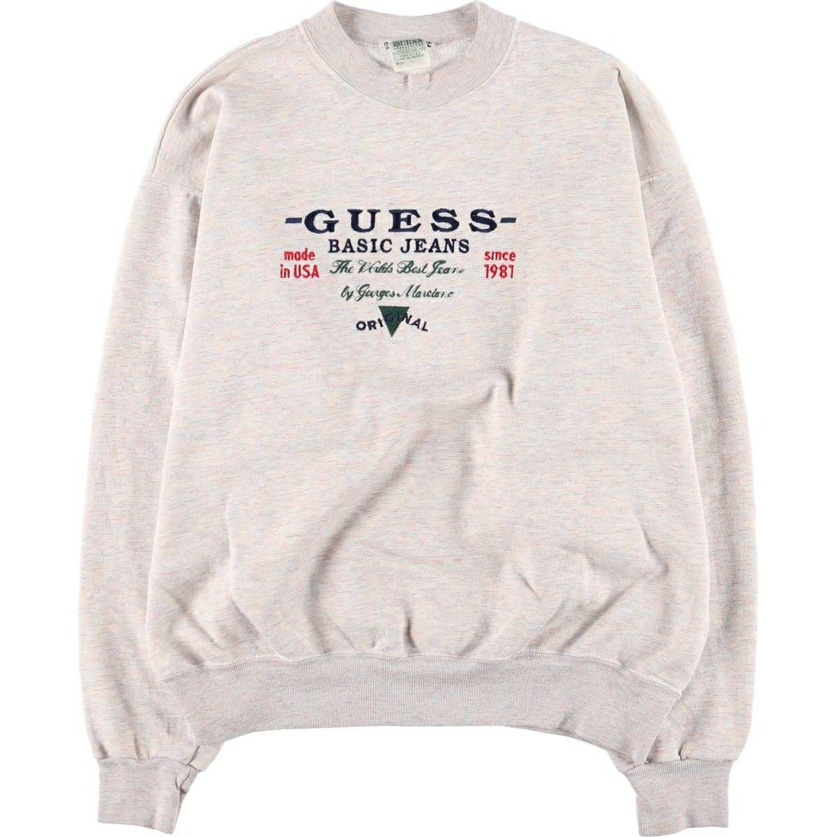 古着 90年代 ゲス Guess BY GEORGES MARCIANO ロゴスウェットシャツ