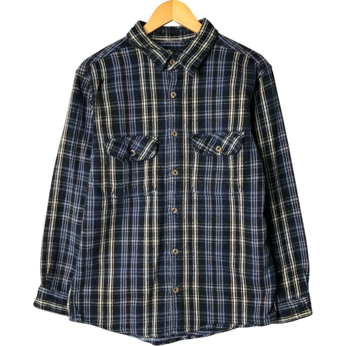 古着 FIELD&STREAM オンブレチェック 長袖 ヘビーネルチェックシャツ