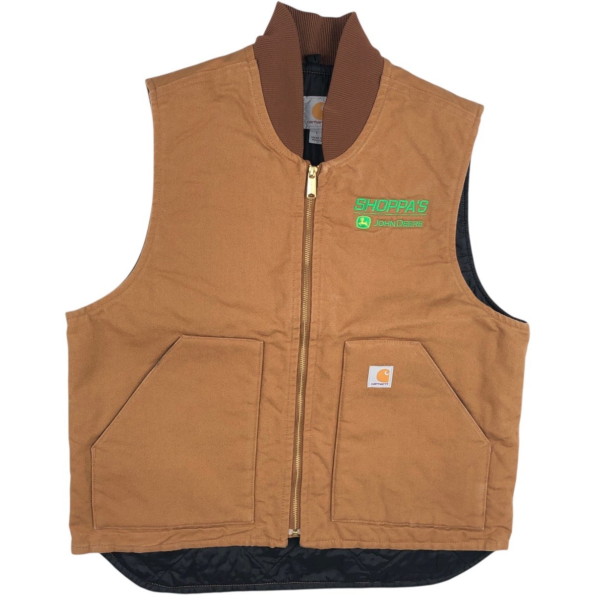 古着 カーハート Carhartt フード付き ダックベスト メンズS相当