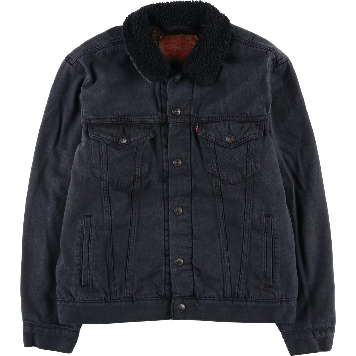 極美品　00s LEVI'S ブラックボア　コーデュロイジャケット 古着 リーバイス Levis ブラックデニムボアジャケット メンズM相当
